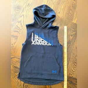 Youth XL Under Armour sleeveless hoodie boys black